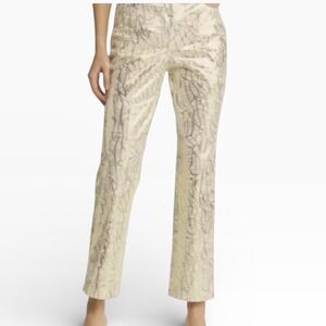 Amylynn  LUPE Printed Metallic Straight Leg Pants NWT